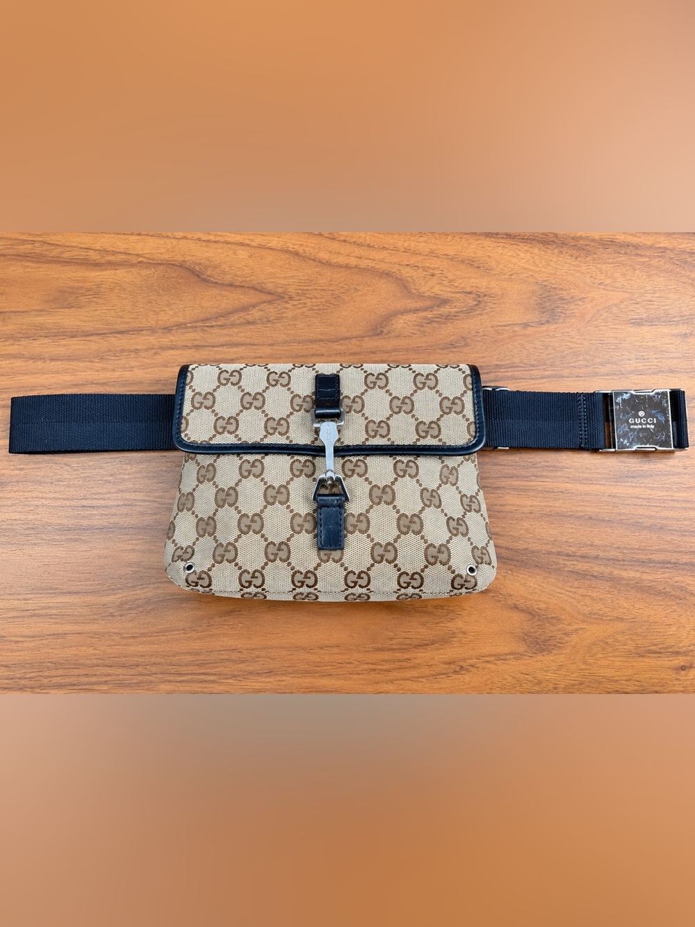 GUCCI GG Monogram Canvas Belt Bag Waist Bag | Made in Italy | 92543